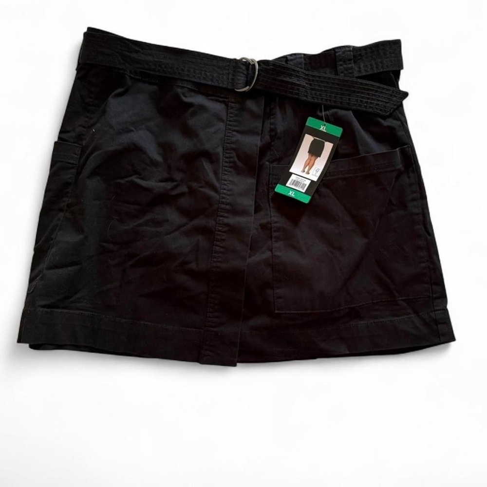 Briggs New York Black Utility Mini Skort with Belt